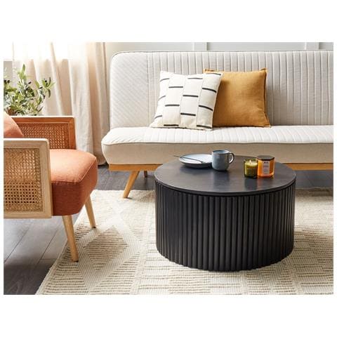 Tavolino Da Caffè Kirkwood Legno Di Mango Nero Con Contenitore - Foto 1