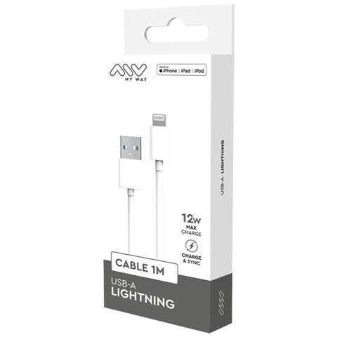Cavo Lightning Verso Usb 2.0 Carica 12w E Sincronizzazione 1m, Bianco - Foto 2
