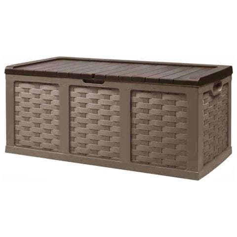 Baule Cassapanca Xxl In Resina Wicker Da Esterno Giardino Con Maniglie Laterali E Coperchio Lucchettabile 157x75x63 Cm Big-box - Foto 1