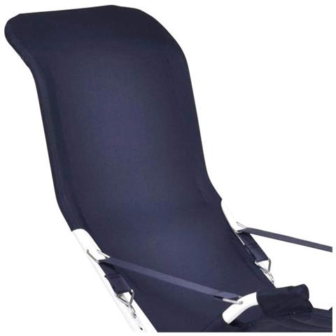 Sedia Sdraio Fiam Fiesta Telaio Acciaio Bianco Con Telo In Blu 127pe Bsbl - Foto 2