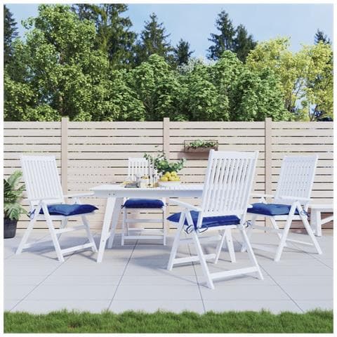 Cuscini Per Sedia 4 Pz Blu 40x40x7 Cm In Tessuto Oxford - Foto 1