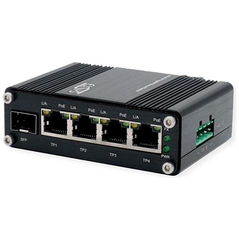 Gmbh Mini 5-port Ethernet Poe+ Switch - 4*10/100/1000tx + 1*100/1000fx Sfp (ex-62020poe-sfp) - Foto 1