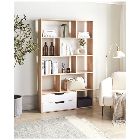 Libreria Wadena 185 Cm Marrone /bianco - Foto 1