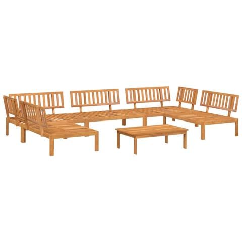Set Divano Pallet Da Giardino 6 Pz In Legno Massello Di Acacia - Foto 2
