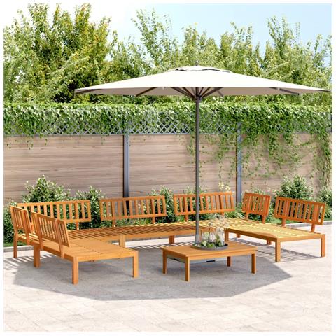 Set Divano Pallet Da Giardino 6 Pz In Legno Massello Di Acacia - Foto 1
