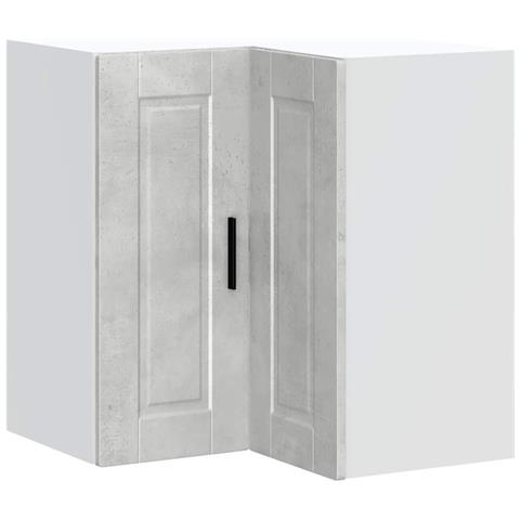 Pensile Da Cucina Ad Angolo Porto Grigio Cemento In Truciolato - Foto 2