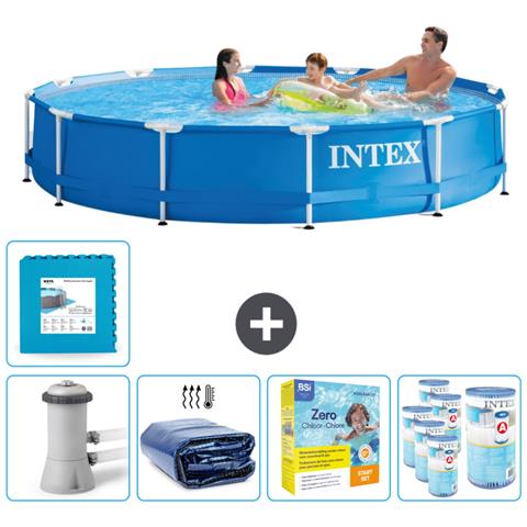 Piscina Fuori Terra - In Giro - 366x366x76 Cm - Blu - Include Accessori Coordinati Cb23 - Foto 1