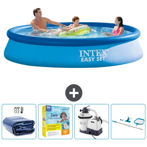 Piscina Fuori Terra - In Giro - 366x366x76 Cm - Blu - Include Accessori Coordinati Cb72 - Foto 1