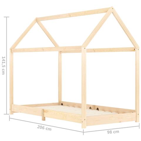 Giroletto Per Bambini In Legno Massello Di Pino 90x200 Cm - Foto 7