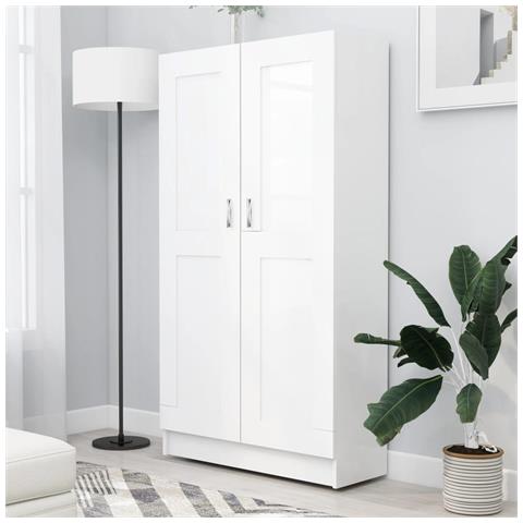 Lusso Casadino - Libreria Bianca 82,5x30,5x150 Cm In Legno Multistrato - Foto 8