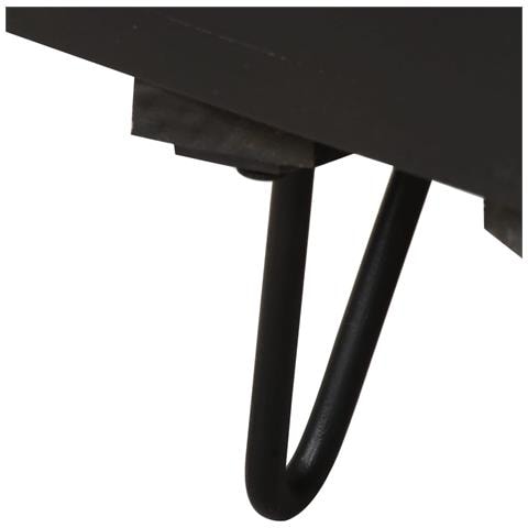 Comodino Con Frontale In Ottone 40x30x50cm In Massello Di Mango - Foto 8