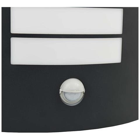 Lampada da parete esterna con sensore 2 pz in acciaio inox nero IP44 - Foto 9