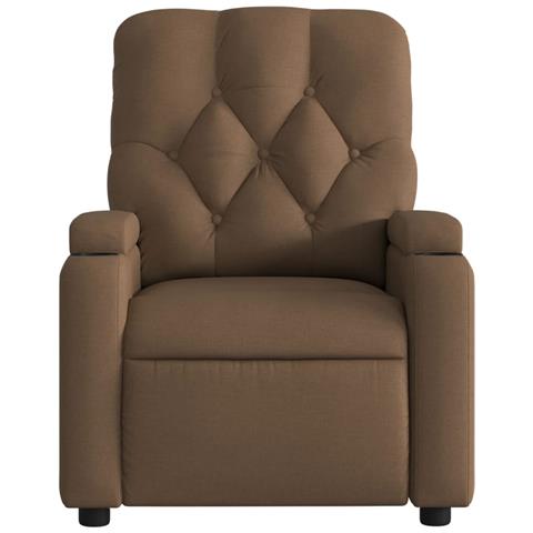 Poltrona Massaggiante Reclinabile Elettrica Marrone in Tessuto - Foto 9