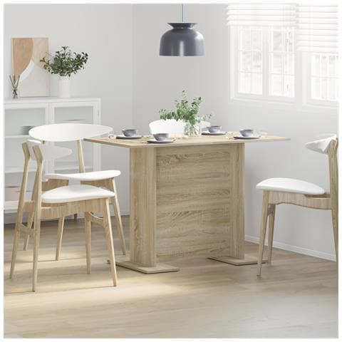 Tavolo da pranzo in rovere Sonoma 110x60x75 cm in legno ingegnerizzato - Foto 2