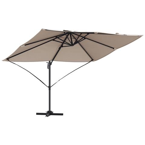 Ombrello a Sbalzo Tortora Poliestere Grande Pieghevole - Foto 1