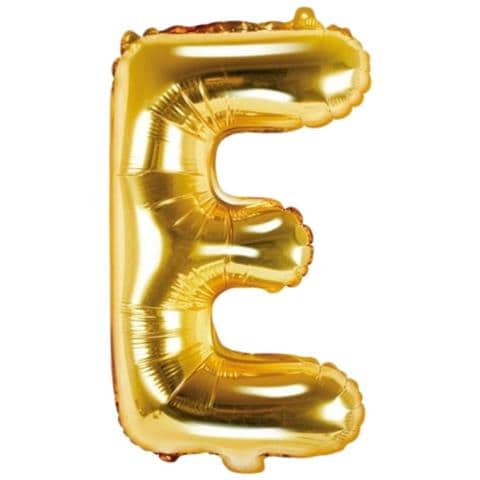 Palloncino Foil Lettera E Compleanno Anniversario Oro 40 Cm - Foto 1
