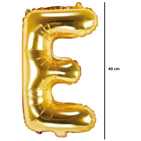 Palloncino Foil Lettera E Compleanno Anniversario Oro 40 Cm - Foto 4