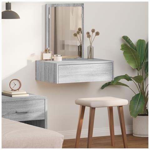 Tavolo da toeletta a muro in Grigio Sonoma, 60x40x70 cm - Foto 2