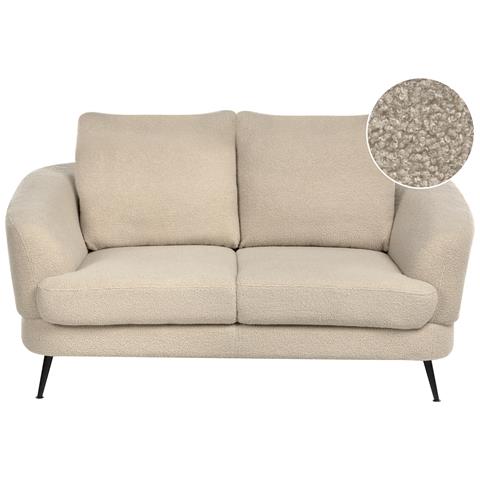 Divano 2 Posti Kjaer Bouclé Beige Chiaro - Foto 2