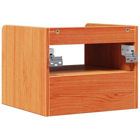 Comodino con cassetto 2 pcs Cera marrone 38 x 36 x 29.5 cm - Foto 9