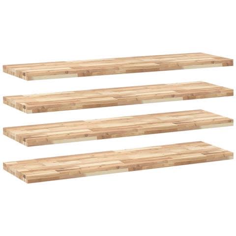 Mensole da Parete 4 pz 140x40x4 cm Legno Acacia Non Trattato - Foto 1