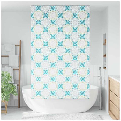 Tenda a Rullo Doccia 130x240 cm Larghezza Tessuto 126 cm - Foto 2