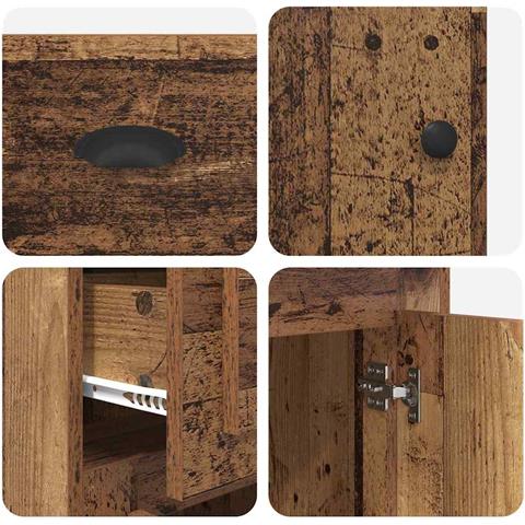 Mobile laterale Legno vecchio 40 x 50 x 75 cm Legno multistrato - Foto 9