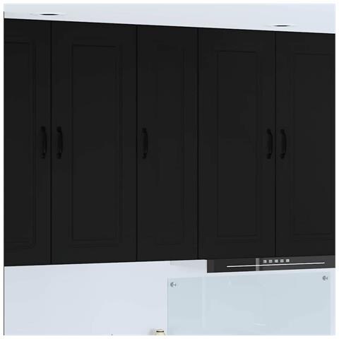 Pensile cucina Nero 30 x 31 x 100 cm Legno multistrato - Foto 2