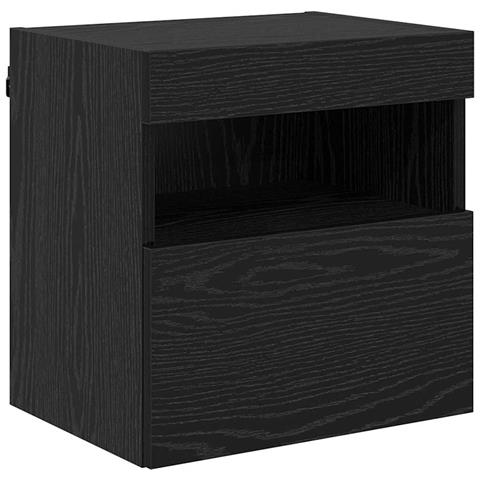 Mobiletti TV da Parete 2 pcs Rovere Nero 40 x 30 x 40 cm - Foto 1