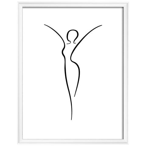 Silhouette Struttura In Legno, 30x40 Cm, Bianco - Foto 1