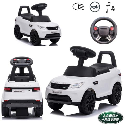 Cavalcabile a batteria, spingi-camminatore, auto 3-in-1 Land Rover Discovery, grande per bambini bianca - Foto 4