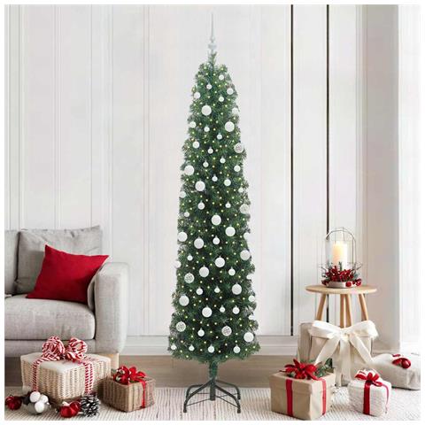 Albero di Natale artificiale con 300 LED Verde 210 cm - Foto 2