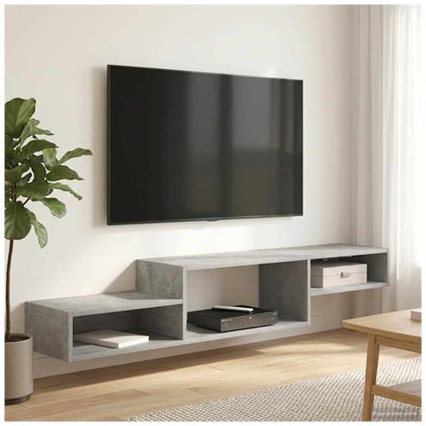 Mobile TV da Parete A parete Grigio Cemento 150 x 28 x 26 cm - Foto 2