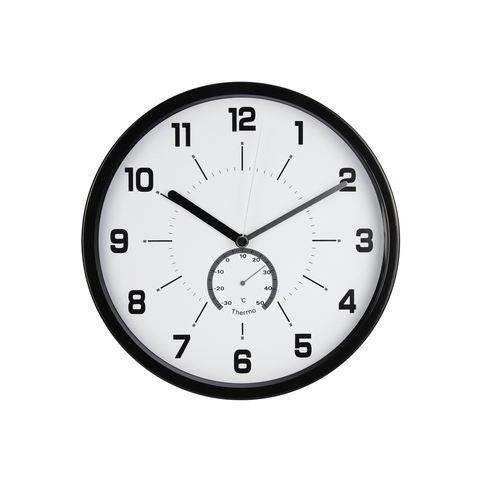 Orologio Da Parete Con Termom. Nero - Foto 1