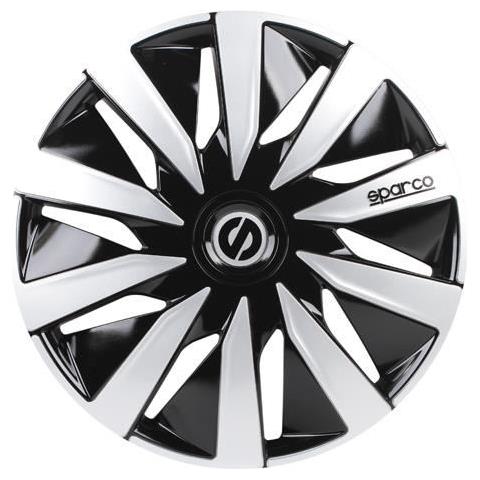 Spc1391bksv Copricerchi Lazio, Nero / argento Set Da 4, 13"" - Foto 1