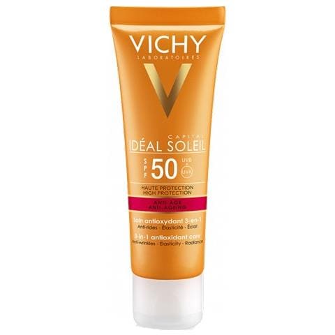 Vichy Ideal Soleil Crema Viso Anti Età Spf 50 - 50 Ml - Foto 2