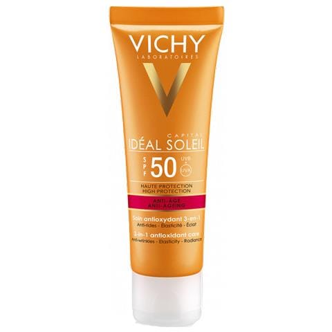 Vichy Ideal Soleil Crema Viso Anti Età Spf 50 - 50 Ml - Foto 4