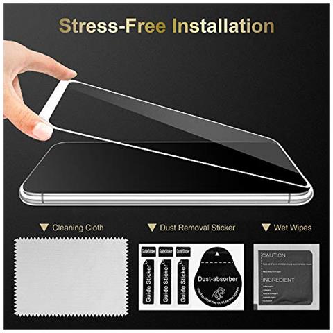 Pellicola Armatura A Schermo Intero Compatibile Con Xiaomi Mi 8 In Trasparente Con Bianco - Vetro Temperato (tempered) Di Protezione Del Display In Durezza 9h Con 3d Touch - Foto 2