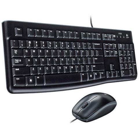 Kit MK120 Tastiera USB Layout Ebraico + Mouse USB Colore Nero - Foto 1