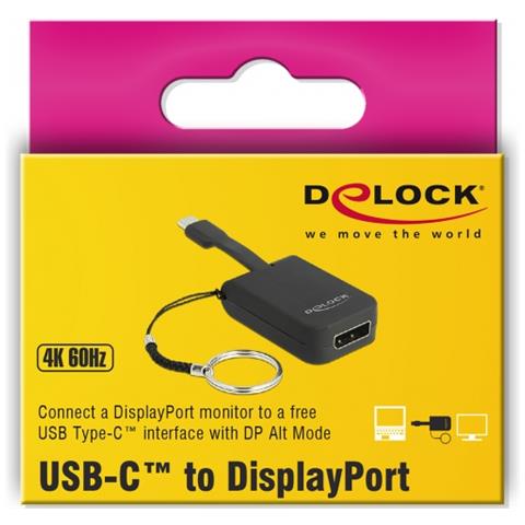 63940 cavo di interfaccia e adattatore USB Type-C DisplayPort Nero - Foto 3
