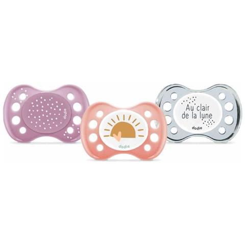 Pacifier Set Di 3 Succhietti Anatomici Giorno E Notte 0-6 Mesi - Foto 1