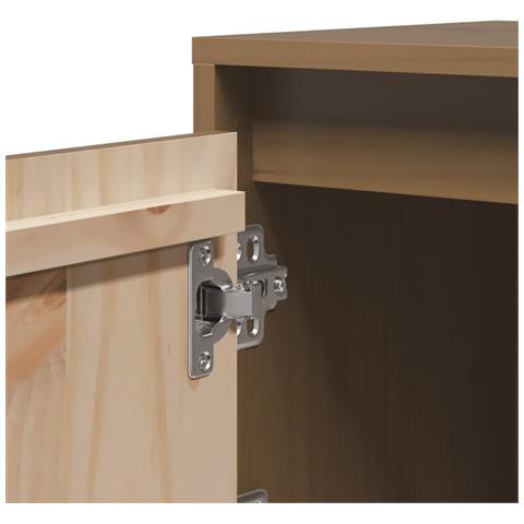 Comodini 2 Pz Miele 40x30x40 Cm In Legno Massello Di Pino - Foto 2