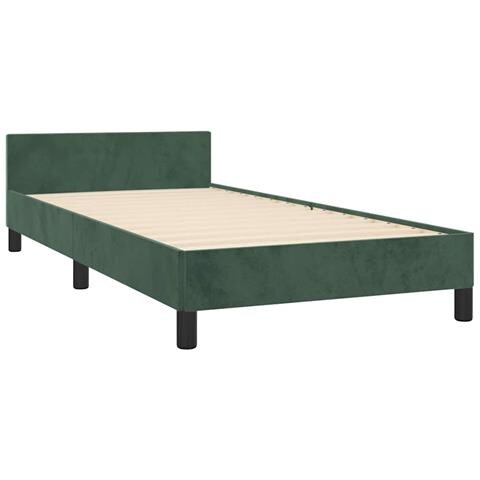 Giroletto senza Materasso Verde Scuro 80x200 cm in Velluto - Foto 9