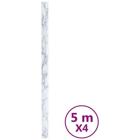 Adesivi Per Mobili Autoadesivi Bianco Marmoreo 90x500 Cm In Pvc - Foto 2