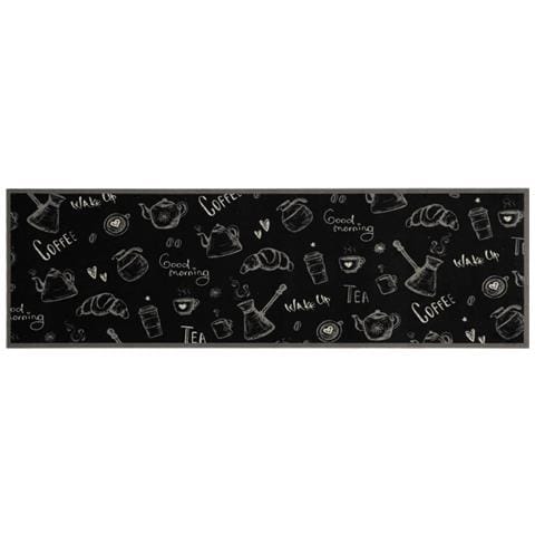 Tappeto Da Cucina Lavabile Nero Mattutino 45x150 Cm In Velluto - Foto 2