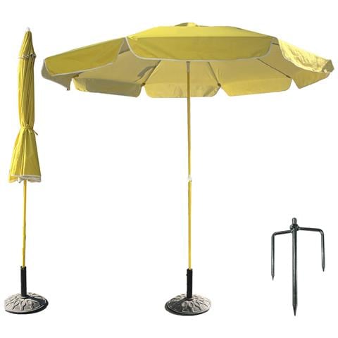 Ombrellone Da Giardino Inclinabile Senape Con Apertura Push Up Air Vent 210 Cm - Foto 1