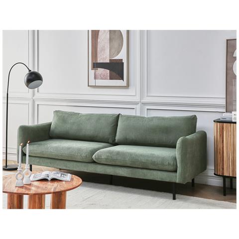 Divano 3 Posti Vinterbro Tessuto Verde Chiaro - Foto 1