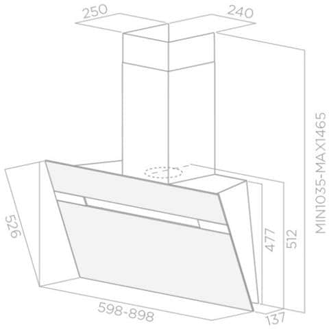 Cappa PRF0100990C Aspirante a Parete da 90 cm Colore Nero - Foto 5