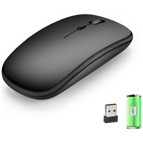 Mouse Wireless - Mouse Ottico Silenzioso 2.4g Black - Foto 2
