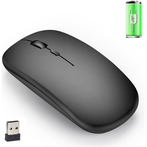 Mouse Wireless - Mouse Ottico Silenzioso 2.4g Black - Foto 3